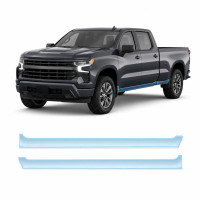 Антигравийная защитная бронепленка по лекалам для Chevrolet Silverado IV facelift 2022- нижняя зона кузова пороги