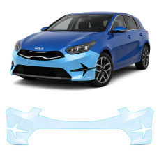 Антигравийная защитная бронепленка по лекалам для Kia Ceed CD facelift 2022- передний бампер