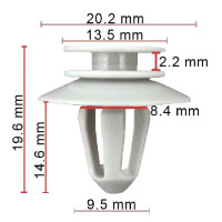 Кліпса кріплення молдингу MAZDA TOYOTA SUZUKI SUBARU NISSAN MITSUBISHI HONDA FORD DAIHATSU (TD1251SJ3 TD12-51-SJ3A 15075) C1701
