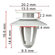 Кліпса кріплення молдингу MAZDA TOYOTA SUZUKI SUBARU NISSAN MITSUBISHI HONDA FORD DAIHATSU (TD1251SJ3 TD12-51-SJ3A 15075) C1701