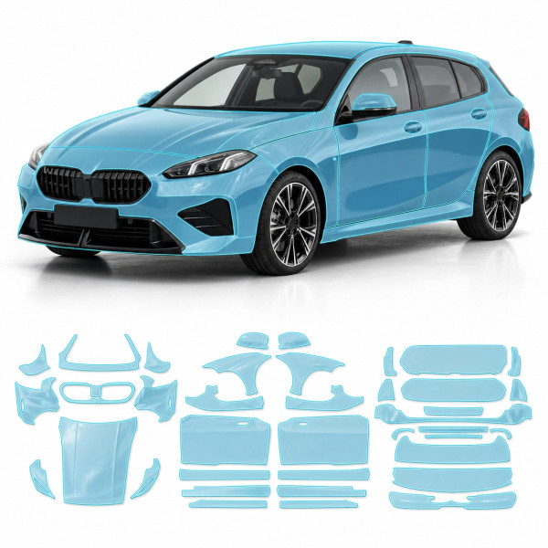 Антигравійна захисна бронеплівка за лекалами для BMW 1 Series F70 2024- повний кузов