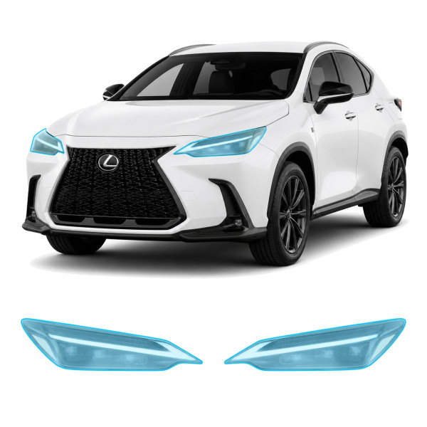 Антигравійна захисна бронеплівка за лекалами для Lexus NX AZ20 2021- оптика (фари та ПТФ)