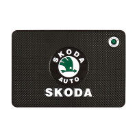 Антискользящий коврик торпеды с логотипом Skoda