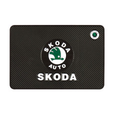 Антискользящий коврик торпеды с логотипом Skoda