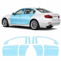 Антигравийная защитная бронепленка по лекалам для BMW 5 Series F10 facelift 2013-2017 - зоны дверей и стойки окон