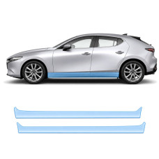 Антигравійна захисна бронеплівка за лекалами для Mazda Mazda3 BP 2019- нижня зона кузова пороги