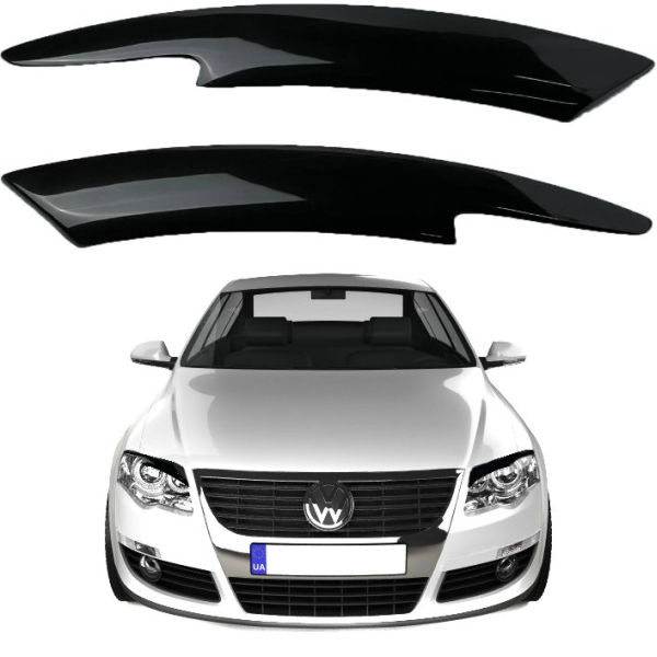 Реснички фар для Volkswagen Passat B6 2005-2010 Седан Voron Glass