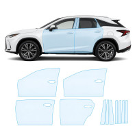 Антигравійна захисна бронеплівка за лекалами для Lexus RX AL20 facelift 2019-2022 - зони дверей і стійки вікон