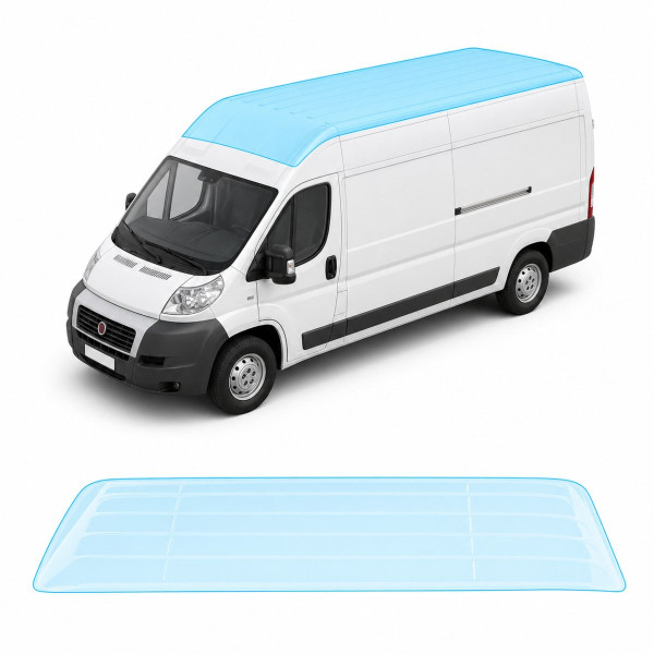 Антигравийная защитная бронепленка по лекалам для Fiat Ducato III 2006- зона крыши