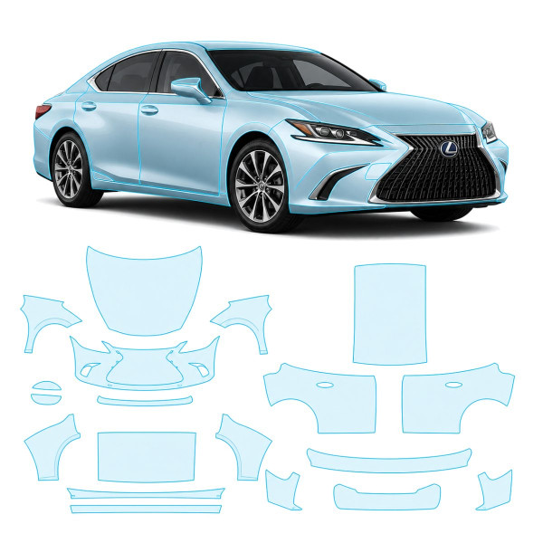 Антигравийная защитная бронепленка по лекалам для Lexus ES XV70 2018- полный кузов