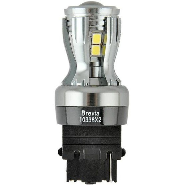 LED автолампа Brevia PowerPro 12/24V P27W 350Lm 14x2835SMD 6000K CANbus W2,5x16d 2 шт (10338X2)