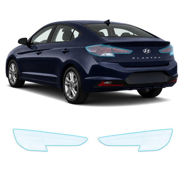 Антигравійна захисна бронеплівка за лекалами для Hyundai Elantra AD facelift 2019-2020 - задні ліхтарі стопи