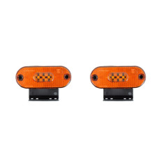 Габарит LED овальний 110х40 мм 12/24V 3 діода Помаранчевий 2 шт (FR 181 К 470)