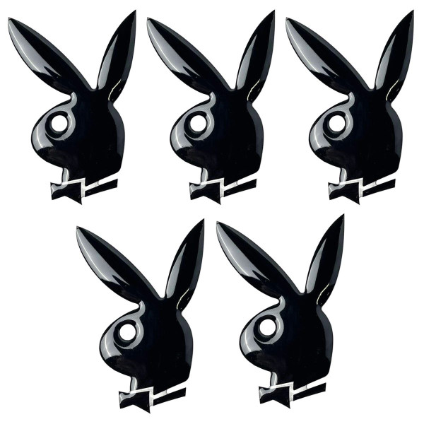 Наліпка Playboy Об'ємна Маленька 40 x 30 мм Чорні 5 шт