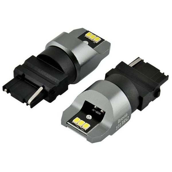 LED автолампа Brevia Power 12/24V P27W 6x3020SMD 330Lm 6000K CANbus W2,5x16d 2 шт (10138X2)