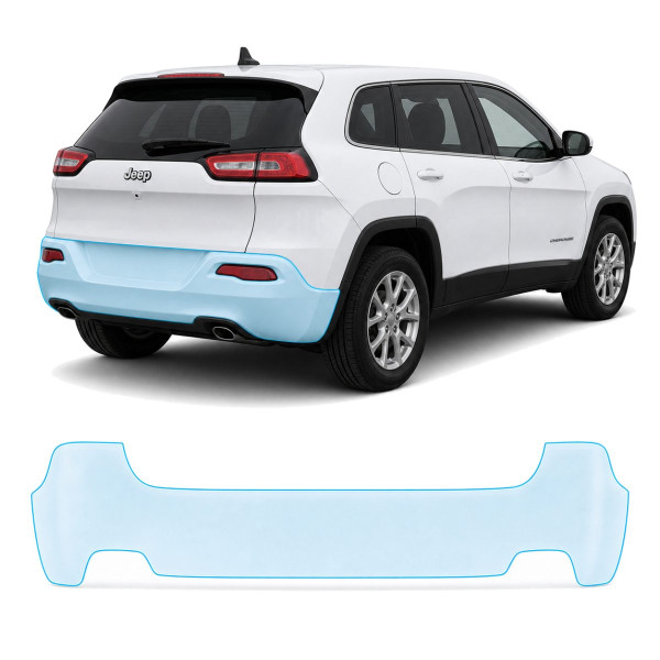 Антигравійна захисна бронеплівка за лекалами для Jeep Cherokee KL 2014-2018 - задній бампер