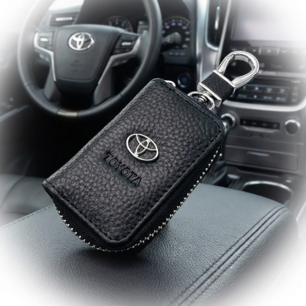 Автомобільна ключниця для ключів з логотипом Toyota (Тіснена кожа)
