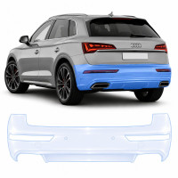 Антигравийная защитная бронепленка по лекалам для Audi Q5 FY facelift 2021-2024 - задний бампер