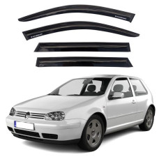Дефлекторы окон ветровики Volkswagen Golf IV 1997-2002 Хечбек Скотч 3M Voron Glass