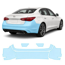 Антигравійна захисна бронеплівка за лекалами для Infiniti Q50 V37 facelift 2018-2023 - задній бампер