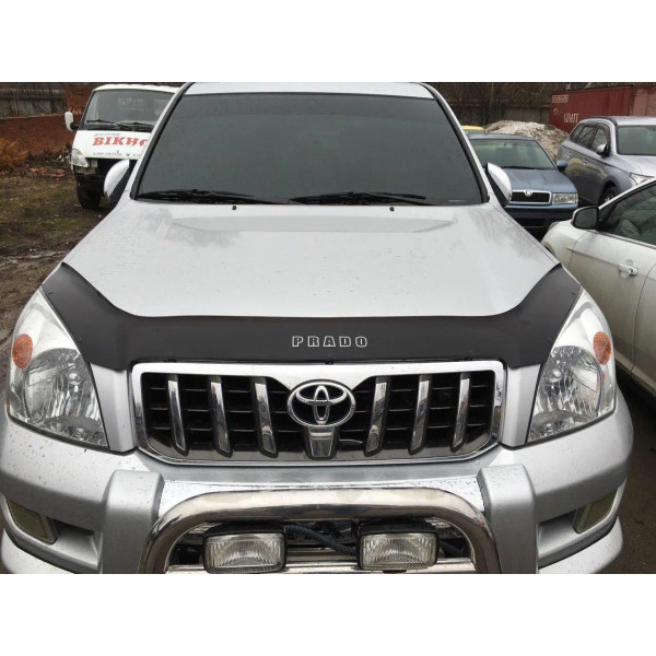 Дефлектор капота мухобойка Toyota Land Cruiser Prado 120 2003-2008 Євро Кріплення (Vip-Tuning) TYA24