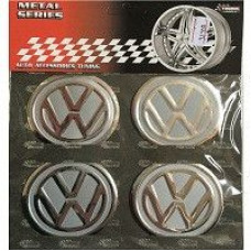Наклейка на ковпак Volkswagen 60 мм хром 4 шт