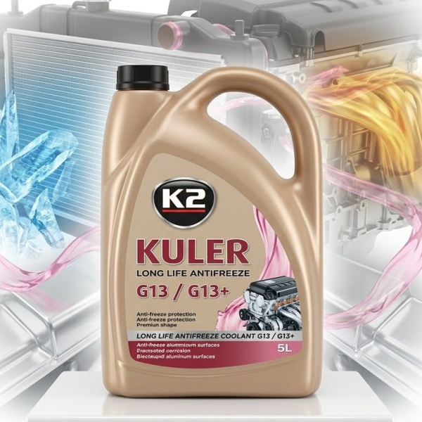 Антифриз концентрат K2 Kuler Long Life -80 Розовый G13 / G13+ 5 л (T215R) (K20425)