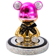 Ароматизатор автомобильный с качающейся головой Lucky Bear CHAOBAO Розовое Золото (Океан)