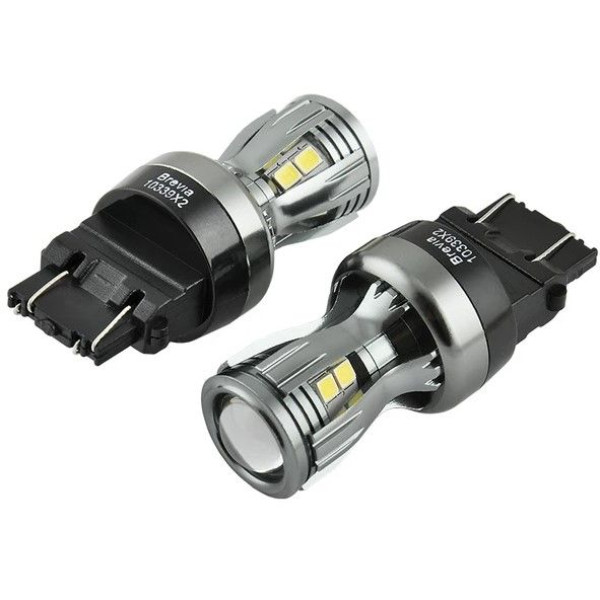 LED автолампа Brevia PowerPro 12/24V P27/7W 350Lm 14x2835SMD CANbus W2,5x16q 2 шт (10339X2)