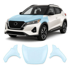 Антигравийная защитная бронепленка по лекалам для Nissan Kicks P15 2018-2024 - капот и передние крылья