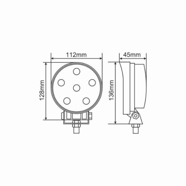 LED фара Brevia Sport Далеке світло 10-30V 18W (6x3W) 1320Lm Алюмінієвий корпус IP68 (10602QLX1)