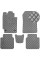 Килимки в салон Екошкіра для Toyota Camry 50 / 55 2011-2017 Сірі 5 шт (Rombus)