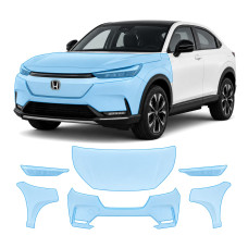 Антигравійна захисна бронеплівка за лекалами для Honda e:NS1 I 2024- передня частина авто (капот бампер крила))