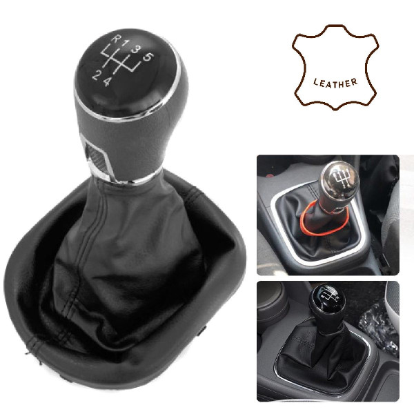 Ручка КПП с пыльником в сборе Модельная для Volkswagen Caddy MK3 / Touran MK1 2003-2015 (5 скоростей) №20