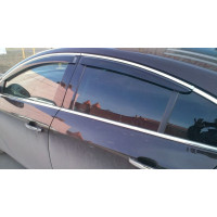 Дефлекторы окон ветровики Opel Insignia 2009- HB С Хром Молдингом