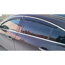 Дефлектори вікон вітровики для Opel Insignia 2009- HB З Молдингом Хром