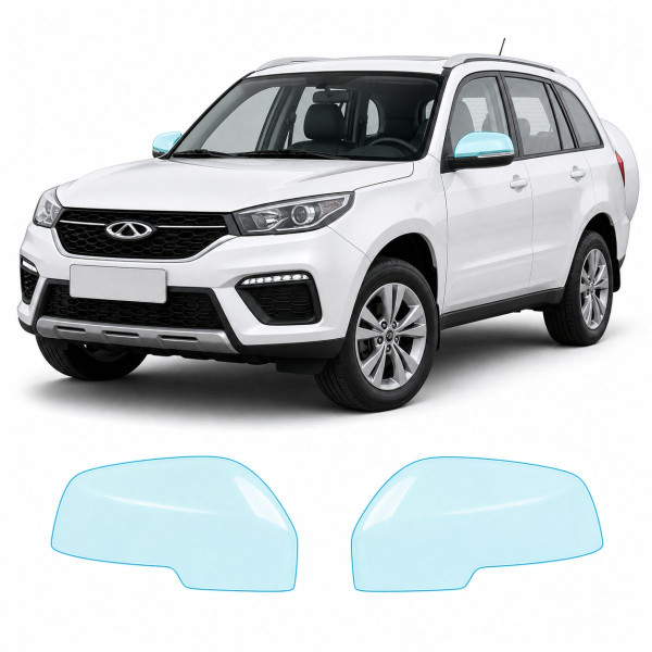 Антигравийная защитная бронепленка по лекалам для Chery Tiggo 3 II facelift 2020- зеркала