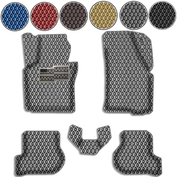 5D EVA Коврики в салон для Skoda Octavia A5 2004-2013 С Бортиками и подпятником Серые 5 шт