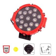 LED Додаткова Фара 175x40x195 мм 51W 17Led*3W 6000К 9-36V (WLP-51R1RD)
