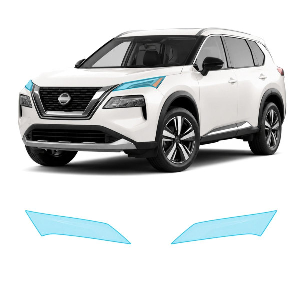Антигравийная защитная бронепленка по лекалам для Nissan Rogue / X-Trail T33 2021- оптика (фары и ПТФ)