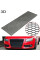 Сетка пластиковая для бампера радиатора 40х120 см LAMBO STYLE 3D крупные соты 25х12 мм Черная