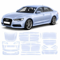 Антигравийная защитная бронепленка по лекалам для Audi A6 C7 2011-2018 - полный кузов