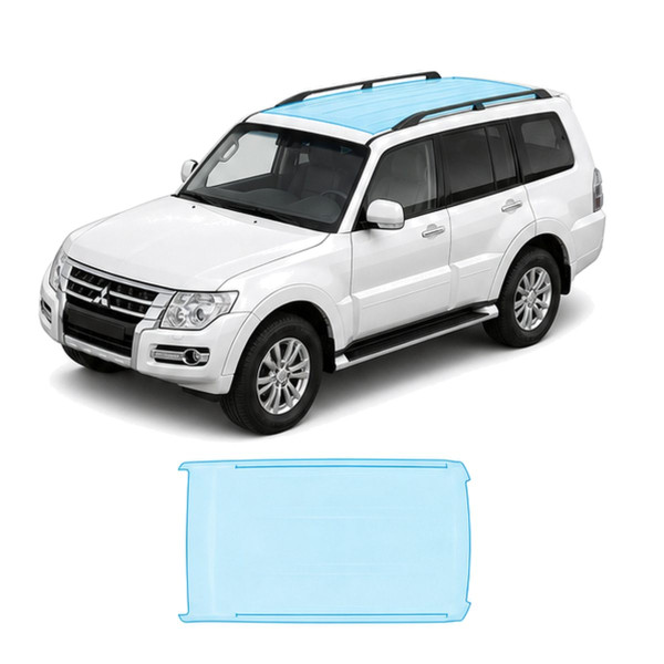 Антигравийная защитная бронепленка по лекалам для Mitsubishi Pajero IV facelift 2015-2021 - зона крыши