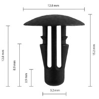 Клипса уплотнителя капота Nissan, Infiniti, Mazda, Toyota (76876-W5000, 10874) (C0490)