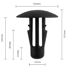 Клипса уплотнителя капота Nissan, Infiniti, Mazda, Toyota (76876-W5000, 10874) (C0490)