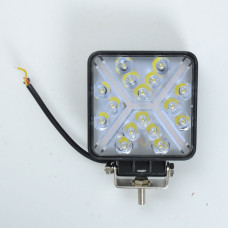 Світлодіодна додаткова LED фара 48W (3W*16) 10-30V 105x105 35 mm Далеке світло Повторювач повороту (4064)