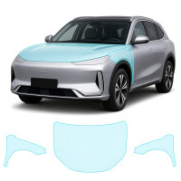 Антигравийная защитная бронепленка по лекалам для Geely Galaxy E5 (EX5) I 2024- капот и передние крылья