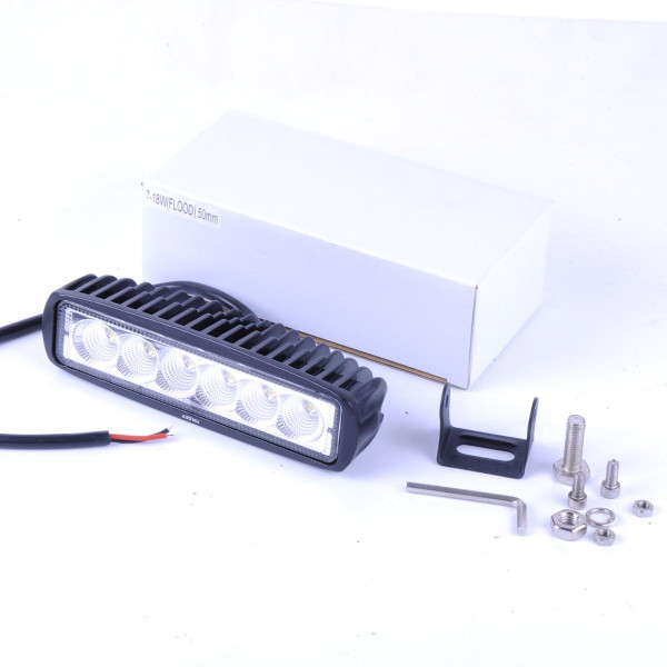 Додаткова LED фара 18W (3W*6) 10-30V 160x46x57 mm Близький (07-18W) 1 шт (2569)