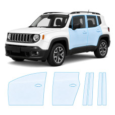 Антигравійна захисна бронеплівка за лекалами для Jeep Renegade BU 2015-2018 - зони дверей і стійки вікон