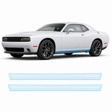 Антигравійна захисна бронеплівка за лекалами для Dodge Challenger LC facelift 2015-2023 - нижня зона кузова пороги